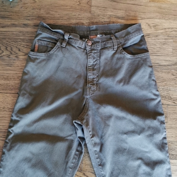 VINTAGE Jeans Hi-Waisted Stretch Olive Green XXS - Picture 4 of 9